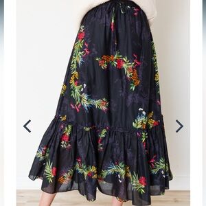 Karlie Black Floral Skirt